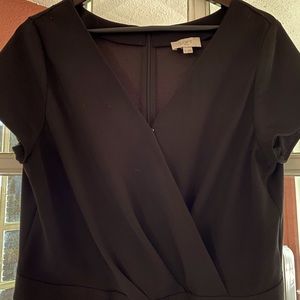 Loft jumpsuit with faux wrap top and pockets